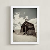 "Buildings of Bodie, CA :: I" - Art Print in Pewter by Kellie Medivitz - Framed