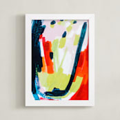 "Red Hots" - Art Print in Hot Red by Katie Craig - Framed