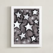 "Placed Perfectly Imperfect" - Art Print in Perfect Dark Gray by Jennifer Matlock - Framed