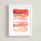 "Formation" - Art Print in Persimmon by Kelly Ventura - Framed