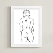 "Model1" - Art Print in White by Miranda Mol - Framed