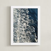 "Above the Wave" - Art Print in watery teal by Sea and Sky - Framed