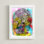 "Bloomie Free Now" - Art Print in rainbow splash by Kara Kramer - Framed