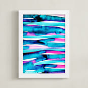 "Colourburst6" - Art Print in Aqua by Miranda Mol - Framed