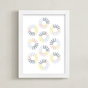 "Rotation" - Art Print in Navy by Amber Barkley - Framed