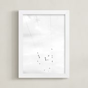"Birds on a wire II" - Art Print in black & white by Angela Thompson - Framed