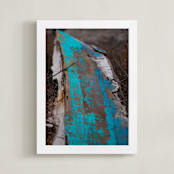 "Distressed Under The Tobin" - Art Print in Teal Blue by Sheila Corcoran - Framed