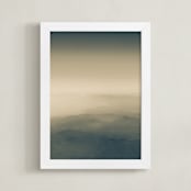 "Shape and Shapeless" - Art Print in Sepia by Teng Wang - Framed