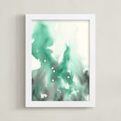 "Cancer Constellation" - Art Print in Emerald Green by Emily Magone - Framed