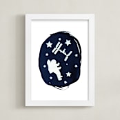 "We Are All Made Of Stars" - Art Print in Prussian Blue by raven erebus - Framed