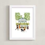 "Paris Metro" - Art Print in Blush by Shiny Penny Studio - Framed