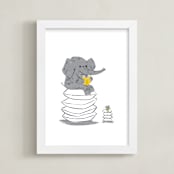 "More Pillows Please" - Art Print in Prime Yellow by mo kelley - Framed