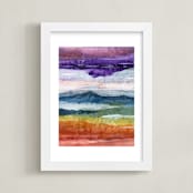 "Rainbow Mountain I" - Art Print in Violet by Lara Eckerman - Framed