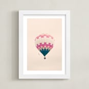 "To the Stars II" - Art Print in subtle pink by Caroline Mint - Framed