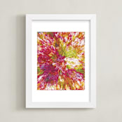 "Springtime Bouquet" - Art Print in Spring Magenta by Mariecor Agravante - Framed