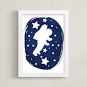 "Beyond imagination" - Art Print in Prussian blue by raven erebus - Framed