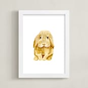 "The Velveteen Rabbit" - Art Print in Velvet Brown by Lizzie Bowman - Framed