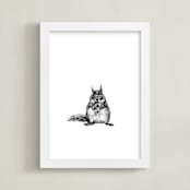 "écureuil" - Art Print in Black by IMG_101 - Framed