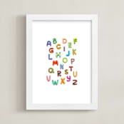"Lovely ABC" - Art Print in white by Alexandra Dzh - Framed
