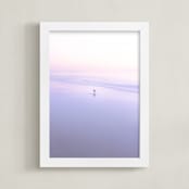 "Surf till Dusk" - Art Print in Lavender by Mike Sunu - Framed