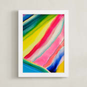 "Candy Overload" - Art Print in Strawberry by Nikki Stinson - Framed