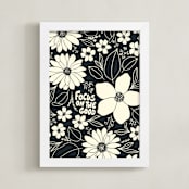 "Focus On The Good" - Art Print in Cracked Pepper by Rosa Veliky - Framed