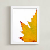 "Colors of Fall" - Art Print in yellow orange by Alexis Arnold - Framed