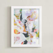 "Clouded Path 5" - Art Print in Gentle Lilac by Eunmee Studio - Framed