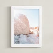 "Desert Rocks II" - Art Print in Blush by LindseyErin - Framed