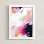 "Small Fish" - Art Print in Pink by Britt Mills - Framed
