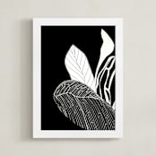 "Positive Petal" - Art Print in Black by Maggie Ramirez Burns - Framed
