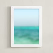 "Life Aquatique 2" - Art Print in Aqua by AMANDA LOMAX - Framed