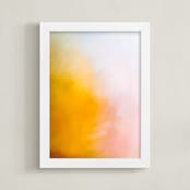 "Daisy 01" - Art Print in butter by Laura Hamm - Framed