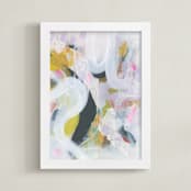 "Clouded Path 6" - Art Print in Gentle Lilac by Eunmee Studio - Framed