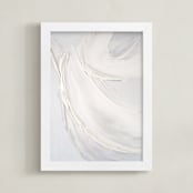 "Folds of Grace" - Art Print in Light Grey by Sarah Lund - Framed