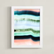 "Taffy" - Art Print in Peachy Nectar by Nikki Stinson - Framed