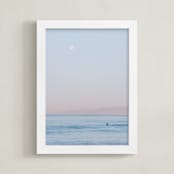 "Waiting on You" - Art Print in Sky Blue by Mike Sunu - Framed