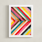"Happy Meeting" - Art Print in Colorful by Celeste Duffy - Framed