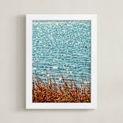 "Gulf Breeze" - Art Print in Gulf Blue by Whitley Williams - Framed