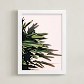"In the Tropics" - Art Print in sun bleached pink by Jenna Gibson - Framed