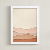 "Dawn." - Art Print in Sunset by Katy Shen - Framed
