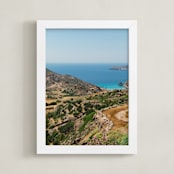 "Hellas VII" - Art Print in Aegean Blue by Lindsay Ferraris Photography - Framed