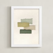"Coalesce" - Art Print in Sage by Katy Shen - Framed