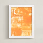 "Tangerine Dream by Stacy Kron" - Art Print in Tangerine by Stacy Kron - Framed