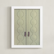 "New Beginnings II" - Art Print in Sage by Shawna Urban - Framed