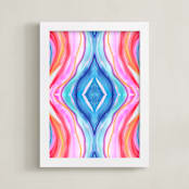 "Lavishly" - Art Print in Blueberry by Nikki Stinson - Framed