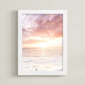 "Sorbet Surf II" - Art Print in peony by Kamala Nahas - Framed