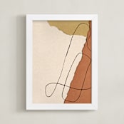 "Ripple." - Art Print in Butternut Squash by Katy Shen - Framed