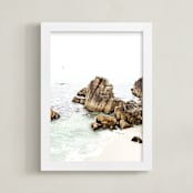 "Coastal Monterey" - Art Print in White by Bree Madden - Framed