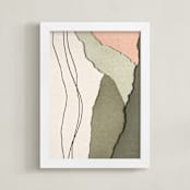 "Glide" - Art Print in Avocado by Katy Shen - Framed